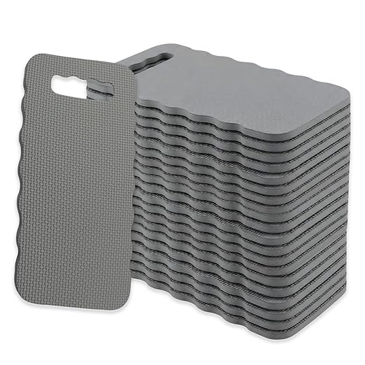 20 Pcs Garden Kneeling Pad, Waterproof, Comfortable Foam kneeling pad, Stain Resistant, for Gardening, Baby Bath, Yoga, Praying and Exercise 15.4 x 6.7 Inch, Grey