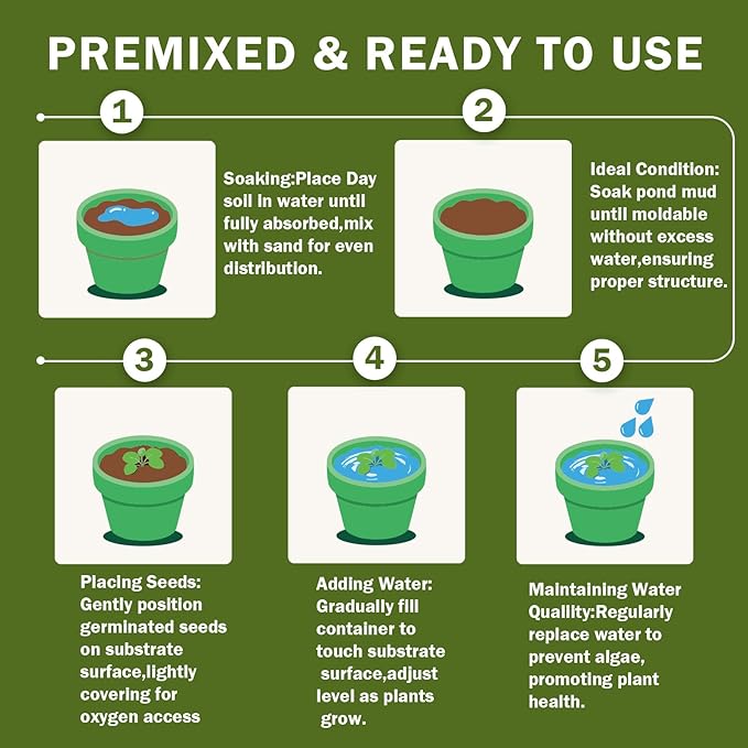 Aquatic Plant Soil for Lotus & Pond Plants/Aquaquarium Substrate 13.2 LBS- Natural Organic Growing Medium for Hydroponic Plants & Water Gardens | Aquarium Safe Nutrient-Rich