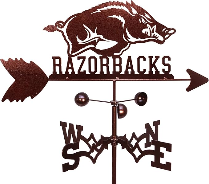 SWEN Products Arkansas Razorbacks Weathervane (Adjustable Mount Include)