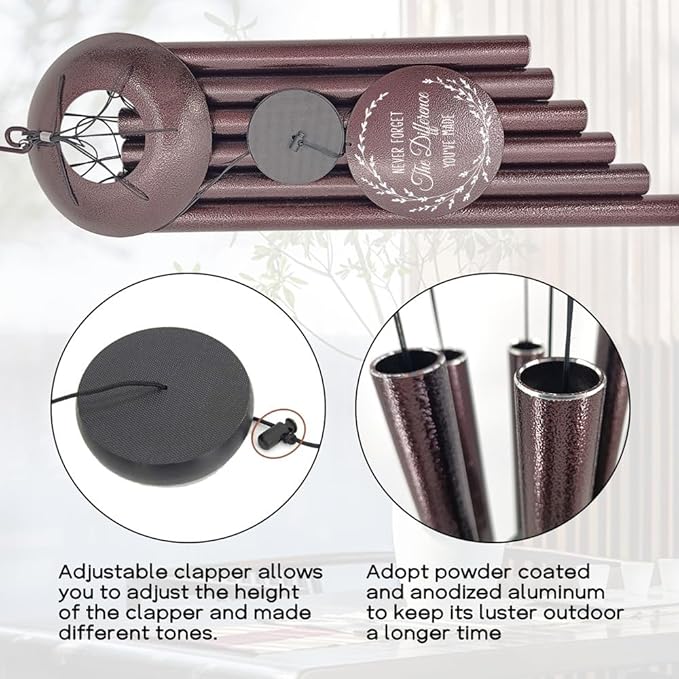 Retirement Wind Chimes Personalized, Happy Retirement Gifts for Woman/Man, Teacher/Worker, Custom Metal Wind Chimes for Parents/Older 36inch (Produced in USA)