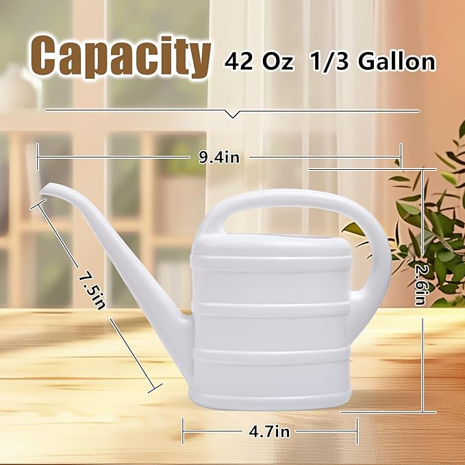 ZXJ Small Plant Watering Can - 1/3 Gallon - White