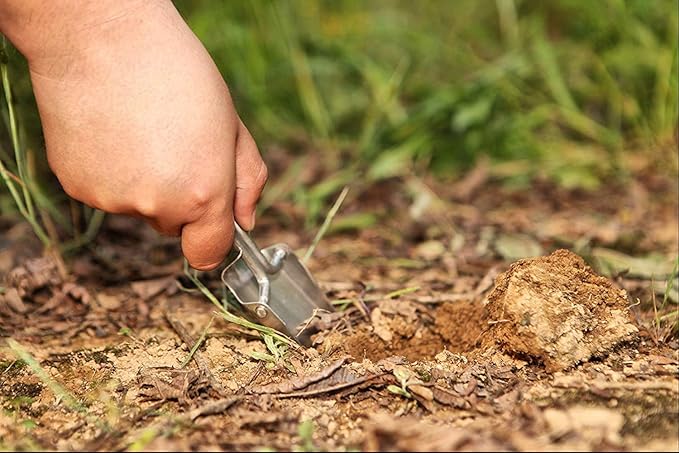 AceCamp Lightweight Small Folding Shovel Foldable Garden Handy Camping Trowel for Backpack Gardening and Potting Multi-Tool with Carrying Case