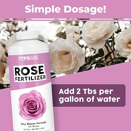 TPS NUTRIENTS Rose Fertilizer for Flowering Plants, Liquid Plant Food, 32 oz (1 Quart)