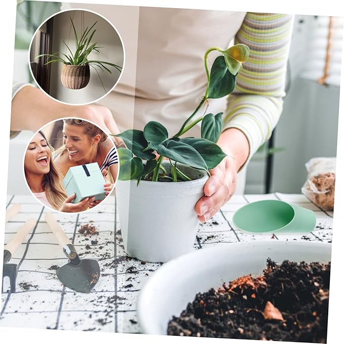 Kisangel Kids Gardening Shovel Set 6Pcs Plastic Soil Scoops for Planting Bonsai and Outdoor Garden Use Easy to Carry and Store