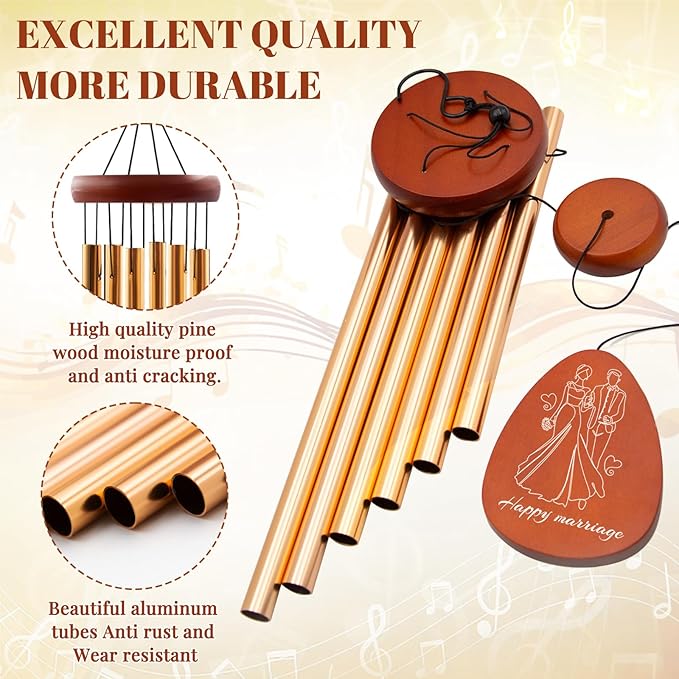 Wedding Gifts for Couples 2025, Engagement Gifts for Christmas Thanksgiving, Wedding Wind Chimes Gift for Newly Engaged Couples Bride, Marriage Gift for Newlyweds