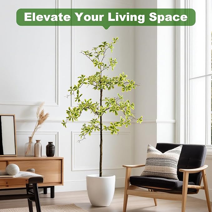 5FT Artificial Black Olive Tree Artificial Olive Plants, Tall Faux Olive Tree Faux Silk Plant Fake Plant Ultra-Realistic Silk Leaves & Natural Trunk Indoor Outdoor Use