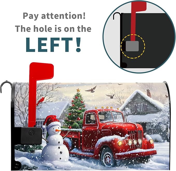 Winter Magnetic Mailbox Cover Snowman Snowflakes Mailbox Cover Magnetic Standard Size 18 X 21 Inch Christmas Mailbox Post Cover Mailbox Wraps Mailbox Decor for Home Garden Outdoor Yard