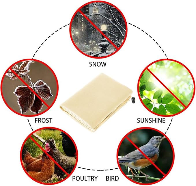 Homimp Frost Protection for Plants,Plant Covers Warm Plant Protection Cover Bags for Winter Frost Cold Weather Shrubs & Trees Jacket Covers (Yellow, 31.5" W x 47.3" H(8 PCS))