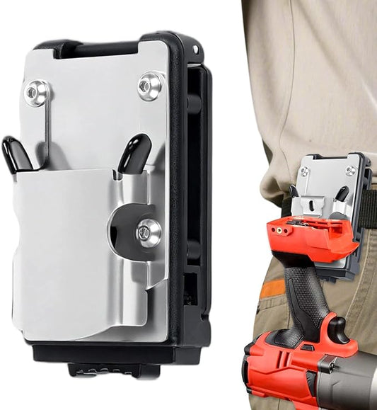 Drill Holder Belt Clip,Hook Holster for Cordless Drill Driver, Tape Measure,Quick Access Eletric Drill Clip on Belt,Fits Up to 2.1''