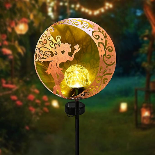Unique Birthday Gifts for Women Mom Grandma,Solar Fairy Garden Lights Outdoor Decor,Housewarming Gifts New Home for Patio, Lawn, Yard, Pathway