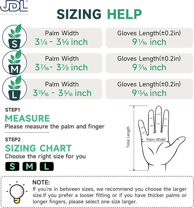 JDL Gardening Gloves for Women, 6 Pairs Breathable Latex Coated Yard Garden Gloves, Rubber Outdoor Protective Work Gloves with Grip, Multiple Colors, Large Size
