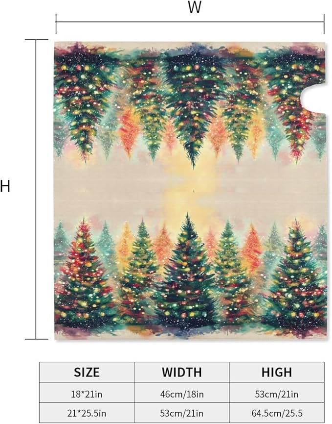 Winter Christmas Trees Mailbox Covers Magnetic Letterbox Covers 21x18 Inch for Garden Outdoor Decoration