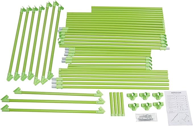 Grape Trellis | 79'' L x 59'' W x 79'' H Grape Vine Support Arch Arbor | Plant Climbing Pergola | Arbour Gazebo Trellis Rack Pergola | Plant Support Rack Trellises for Vegetable Fruit (Green)