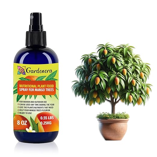 Gardenera Premium Nutritional Plant Food Spray for Mango - Balanced Nutrition Plant Superfood | Excellent Growth Booster for Mango Trees in Pots - 8oz