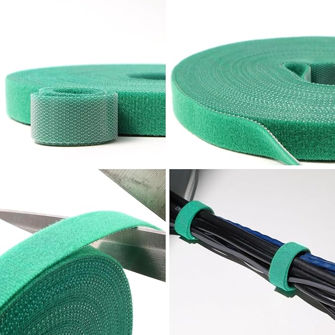 Garden Tape, 65.6 Feet 1/2''Plant Tape, Reusable Plant Garden Ties, Plant Supports for Climbing Plants, Adjustable Plant Straps for Gardening, Home, Office (1 Pack 65.6 Feet)