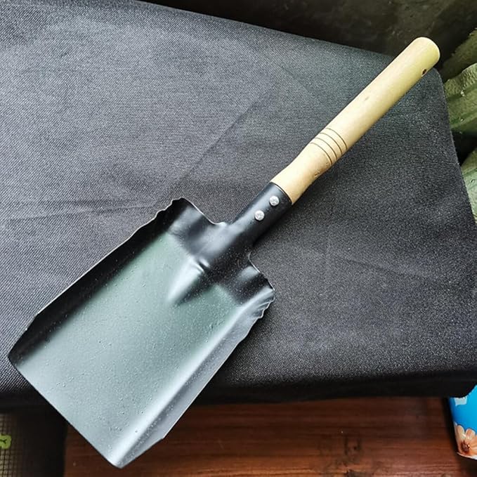 GANAZONO Coal Hand Shovel Fireplace Shovel Metal Ash with Wooden Handle Fireplace Scoop Coal Gardening for Wood Stove Hearth Cleaning Trowel