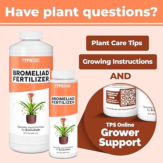 Bromeliad Fertilizer for All Bromeliaceae Plants, Liquid Plant Food, 32 oz (1 Quart)
