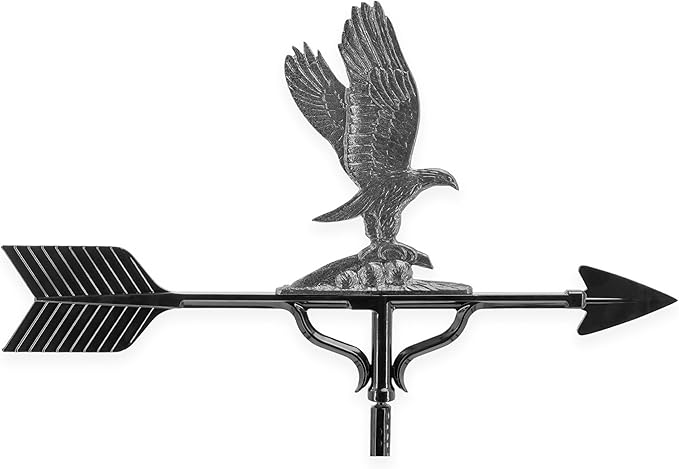 Montague Metal Products 32-Inch Weathervane with Swedish Iron Eagle Ornament