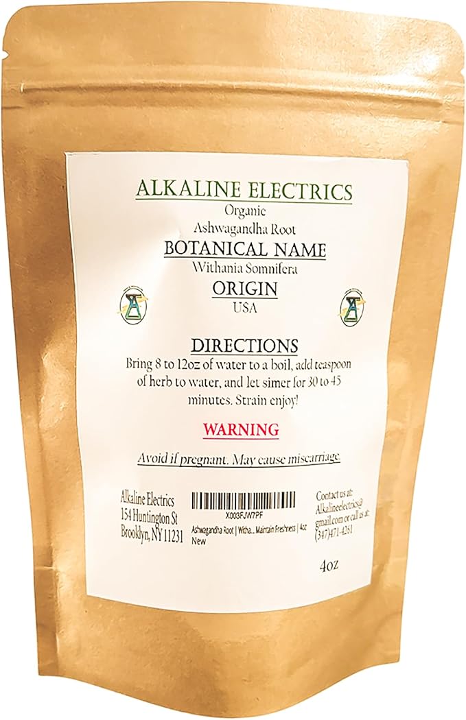 Ashwagandha Root | Withania Somnifera | Organically Grown in Oregon | Stress Relief | 100% Natural and Non GMO | Resealable Package to Maintain Freshness | 4oz