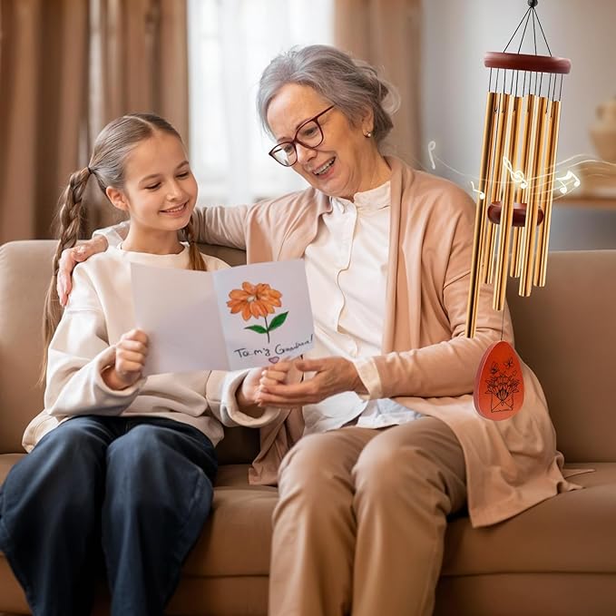 Gifts for Grandma, Grandma Gifts for Wind Chimes, Grandmother Birthday Gift for Christmas Thanksgiving, Grandmother Nana Gift from Grandchildren for Mothers Day
