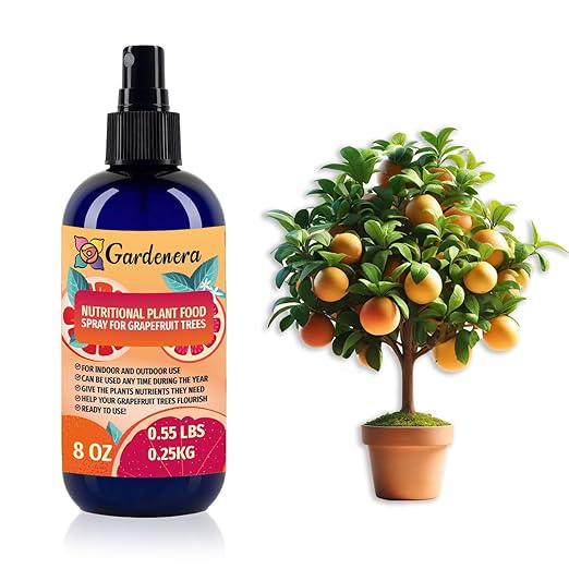 Gardenera Premium Nutritional Plant Food Spray for Grapefruit - Balanced Nutrition Plant Superfood | Excellent Growth Booster for Grapefruit Trees in Pots - 8oz