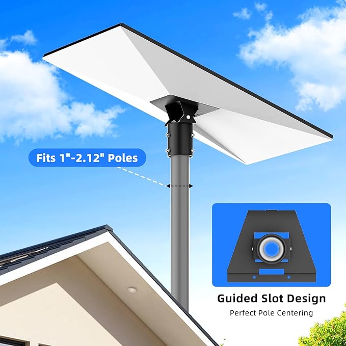 Starlink Pole Adapter, Adjustable Angle Starlink gen3 tilt Pole Mount, Rustproof, Weatherproof Starlink Roof Mount, Compatible with Gen 3 V3 Starlink Standard Dish, Pipe Not Included