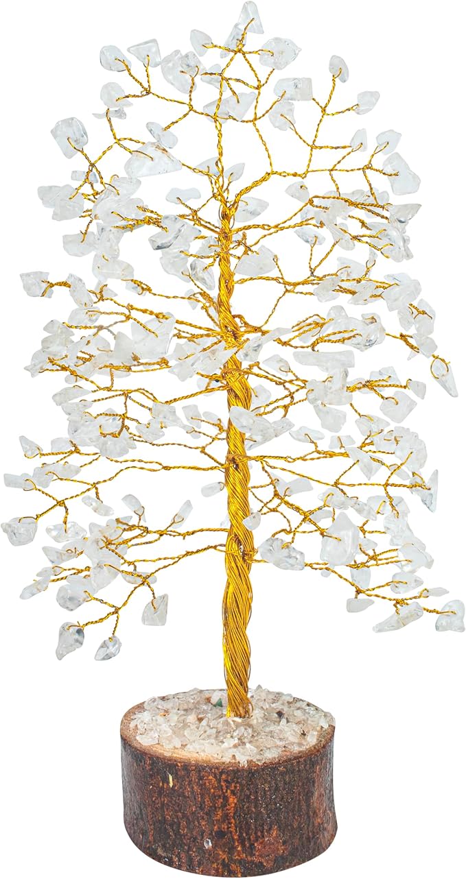 "Clear Quartz Healing Crystals Tree Bonsai Desk Decor for Women Room & Office Decor Spiritual Gift Meditation Crystals Home room decor cute house warming gifts for women Mom Birthday her 10"""""