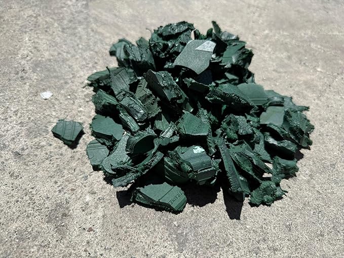 – 100% Wire-Free Premium Grade Nugget Rubber Mulch for Playgrounds & Landscaping | Safe for Kids & Pets, No Replacement Needed, Ultra Durable | Green, 20 lb (0.8 cu ft)