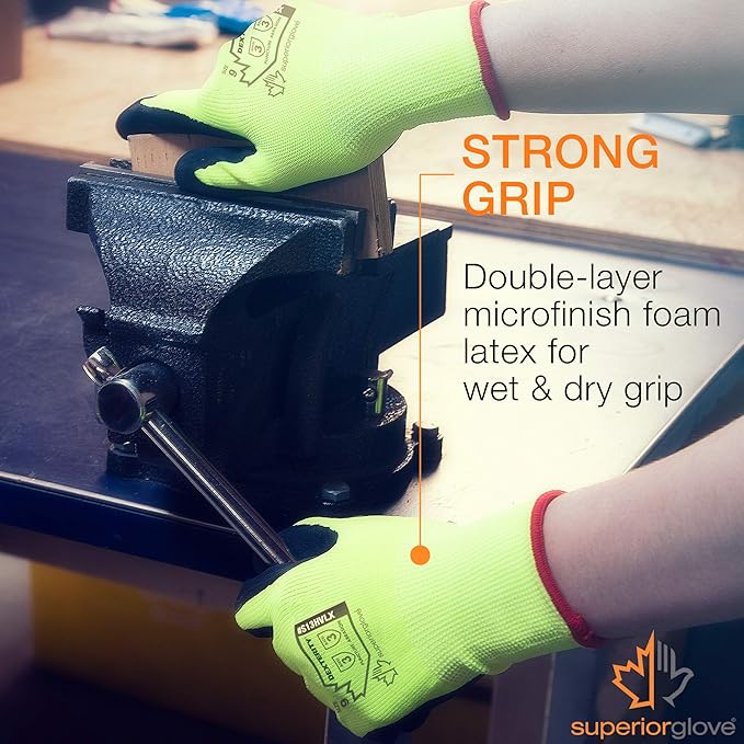 Superior Glove Large 3 Pack Green Protective Gardening Gloves