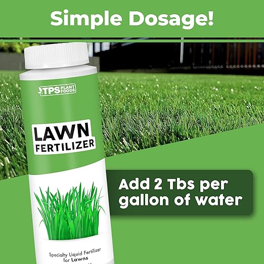 TPS NUTRIENTS Lawn Fertilizer for All Grass and Lawn Types, Liquid Plant Food, 1 Gallon (128 oz)