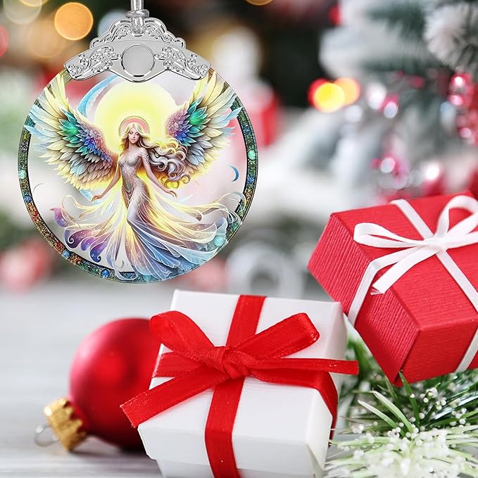 Stained Glass Hanging Decor - Christmas Tree Ornaments - Gifts for Women, Mom
