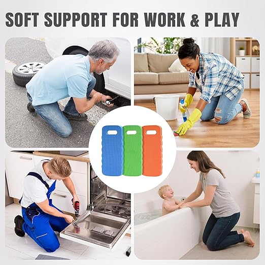 INNO STAGE 3 Packs Extra Thick Kneeling Pad, Large knee cushions Waterproof, Soft & Supportive Foam Knee Pads for Gardening, Baby Bathing, Mechanic, Yoga, Exercise & Workout Supplies