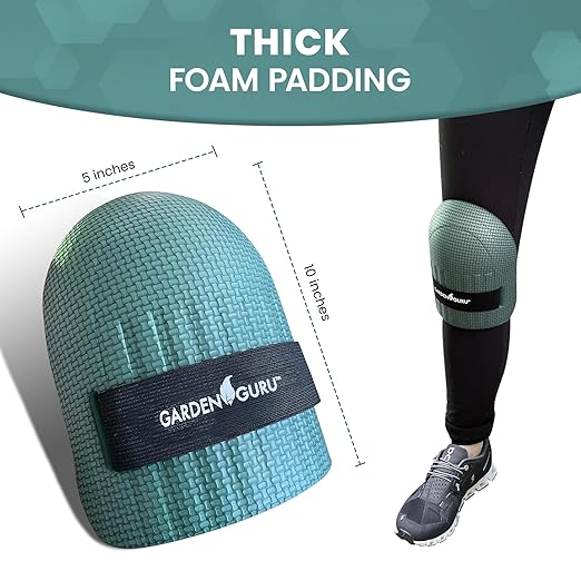 GARDEN GURU Home & Gardening Knee Pads – Waterproof EVA Foam Cushion, Soft Inner Liner, Comfortable Fit with Adjustable Straps (4 Pack)