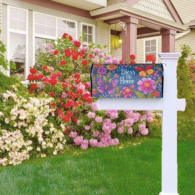 Floral Mailbox Covers Magnetic Letterbox Covers 21x18 Inch for Garden Outdoor Decoration