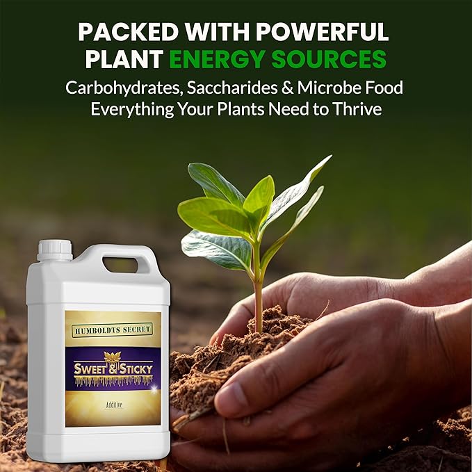 Humboldts Secret Sweet & Sticky Carbohydrate and Saccharide Plant Energy Additive | Indoor and Outdoor Plant Nutrients Enhancer for Growth and Aroma | Boosts Flavor and Resin Development | 32 Ounce