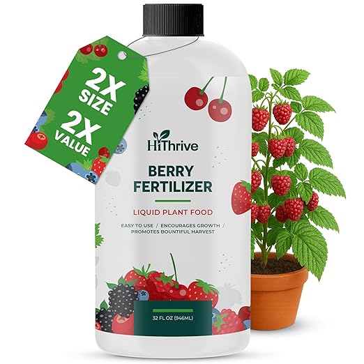 32oz Berry Fertilizer - Makes 32 Gallons of Fruit Tree Fertilizer for Elderberry, BlackBerry & More, Nutrient-Rich Liquid Plant Food for Strong Roots, Healthy Growth, and Flavorful Fruits
