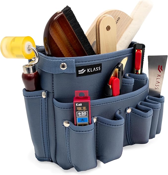 KLASS Wallpaper Tool Belt – Durable Woven-Nylon Construction, Easy Clean, for Trim Tools, Smoothers, Seam Rollers, and More, Made in Japan