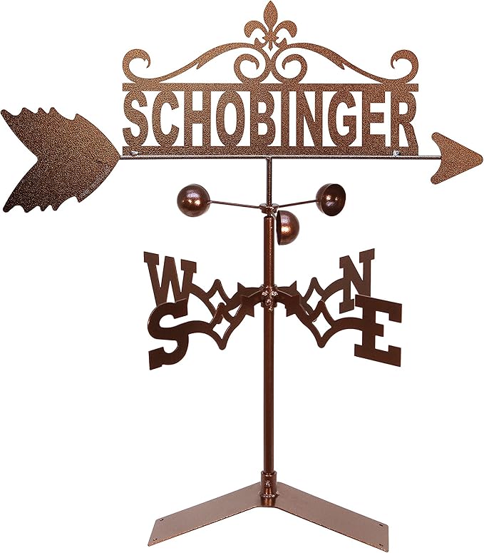 SWEN Products Personalized Family Name Weathervane (Roof Mount Included)