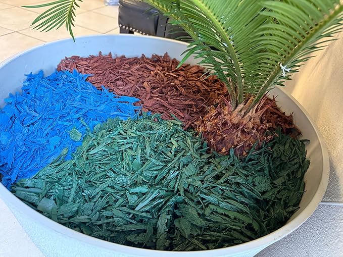 100% Wire-Free Shredded Rubber Mulch – Green – 20 lb (1.2 cu ft) – Long-Lasting, Low Maintenance, Safe for Kids & Pets – Ideal for Landscaping & Playgrounds