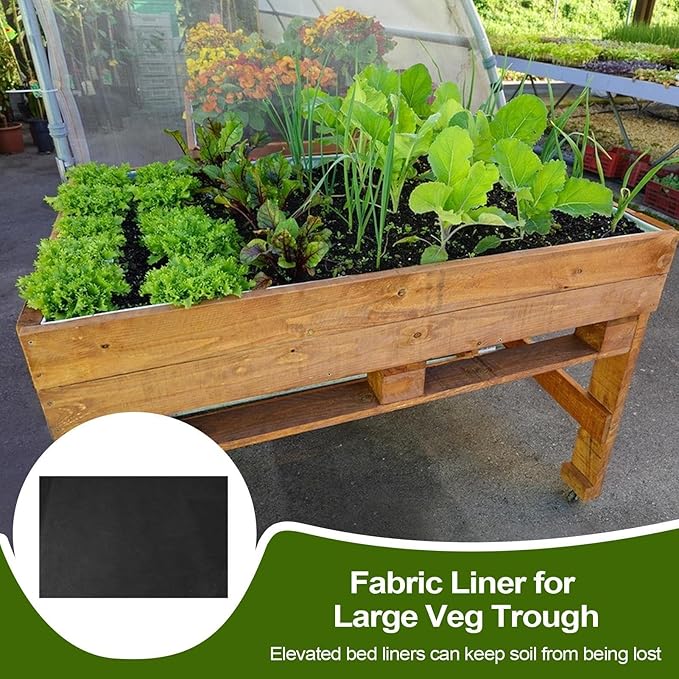 63x83 Inch Planter Liner, Fabric Planter Basket Liner for Large Veg Trough, Non Woven Fabric Plant Liners, Replacement Felt Window Box Liners, Outdoor Raised Bed Planter Liner for Garden Flower Pot