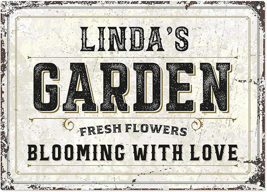 Custom Garden Sign, Christmas Season, Personalized Rustic Name for Backyard Décor Sign, 10x14 Inches, Rust Free .040 Aluminum, Fade Resistant, Made in USA by Sigo Signs
