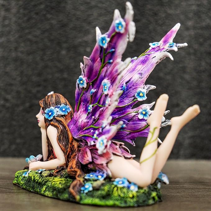 Fantasy Dragon Fairy Figurine Set，Enchanted Garden Fairy Resin Figurine - Handcrafted Lawn Fairy Statue for Home Décor, Unique Gift for Nature Lovers