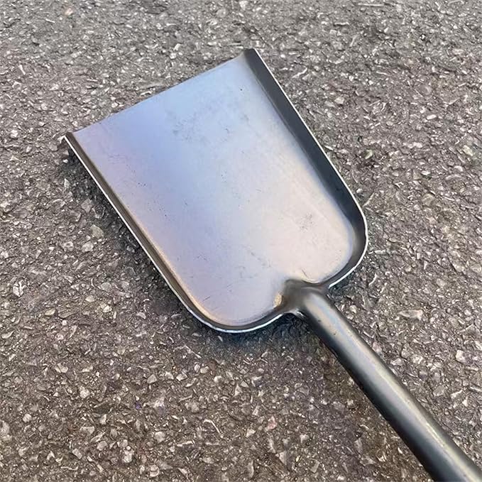 Fireplace Shovel Ash Shovel for Fire Pit Heat Resistant Fireplace Scoop Garden Shovel (Black - XL)