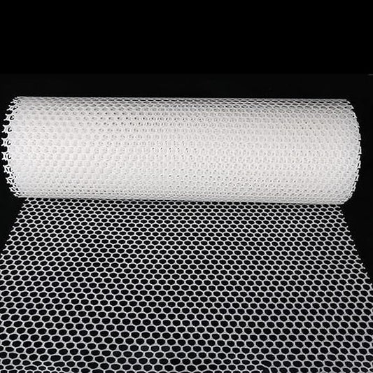 XIFENG Plastic Chicken Wire Mesh Fence Roll, Plastic Fencing Poultry Fencing Netting for Garden Fencing Farm Cats Dogs Rabbit Snake Animal Barrier(Size:0.7''mesh-33'L x 3.3'W Roll,Color:White)