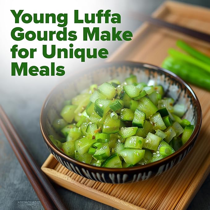 HOME GROWN Luffa Seeds (Luffa aegyptiaca) 40 Heirloom Loofah Gourd Seeds for Planting High Germination Rate - Make Sponges or Harvest Young Loofahs for Eating