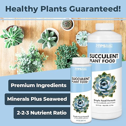 Succulent Plant Food for Succulents, Cactus, Jade and Aloe, Liquid Houseplant Fertilizer, 1 Gallon (128 oz)