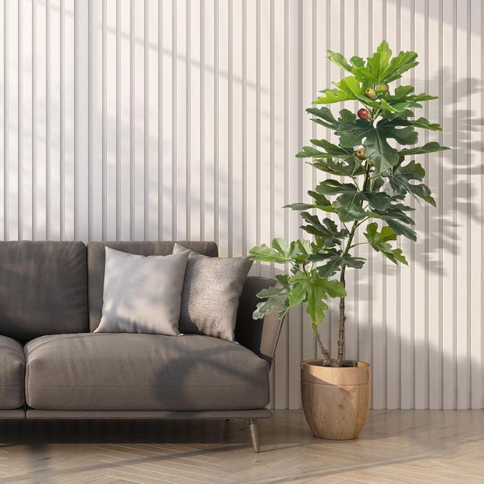 Tall Artificial Plants Indoor 3.9Ft Artificial Ficus Macrocarpa Fake Tree for Indoor Decor Tree Fiddle Leaf Fig Tree Artificial Tree Ficus Fake Tall Plant Faux Plants Indoor Tall Faux Plants Outdoor