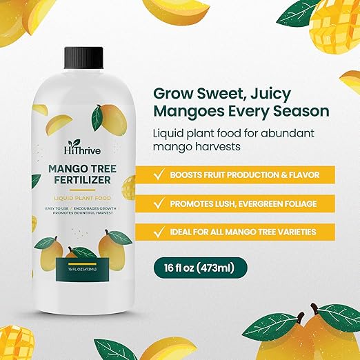 16oz Mango Fruit Tree Fertilizer - Makes 16 Gallons of Mango Tree Fertilizer for Mangoes, Nutrient-Rich Liquid Plant Food for Strong Roots, Lush Foliage, and Abundant, Juicy Mangos