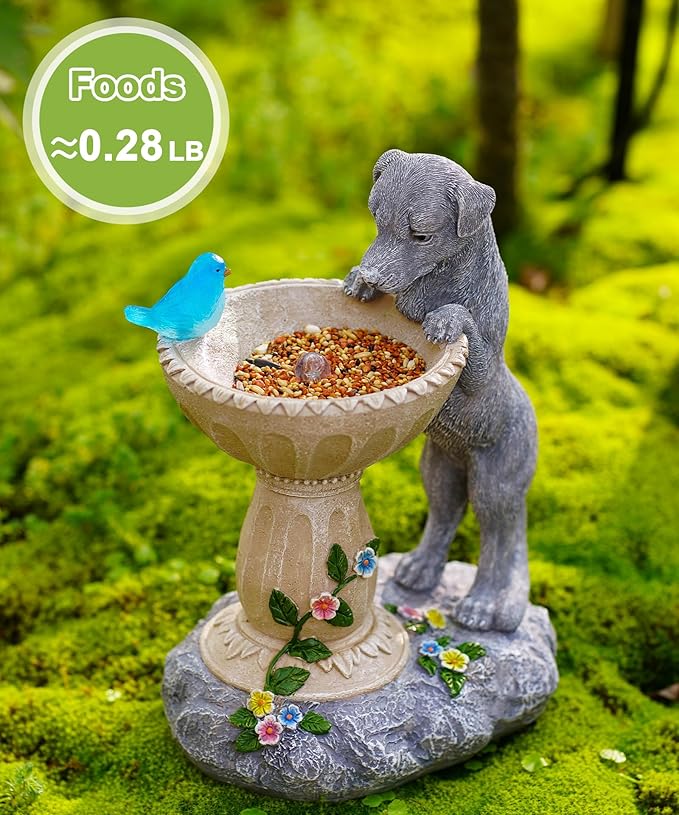 Nacome Solar Dog Garden Decor: Outdoor Statues Ornaments for Outside Decorations Yard Art Lawn Porch Patio Balcony - Birthday Gifts Choice for Mom Grandma Women Lover