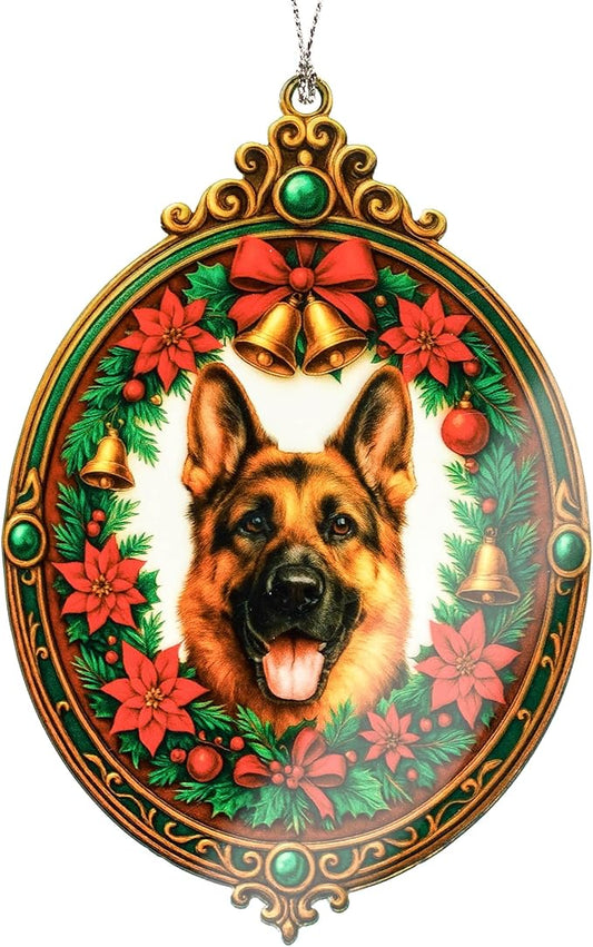 German Shepherd Christmas Ornament – German Shepherd Gifts – Dog Lover Ornament – Pet Memorial Gift – Holiday Decor – Christmas Ornament 2025 - Xmas Tree Funny Decoration
